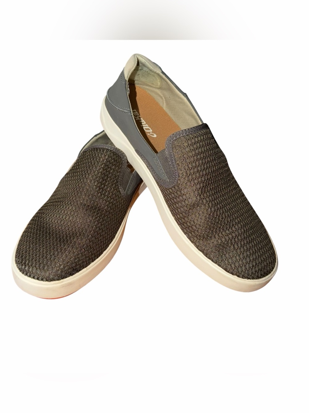 OluKai Lae‘ahi Mesh Slip-On Sneakers Men’s 9.5 Olive Comfort Travel Shoes - Picture 3 of 10